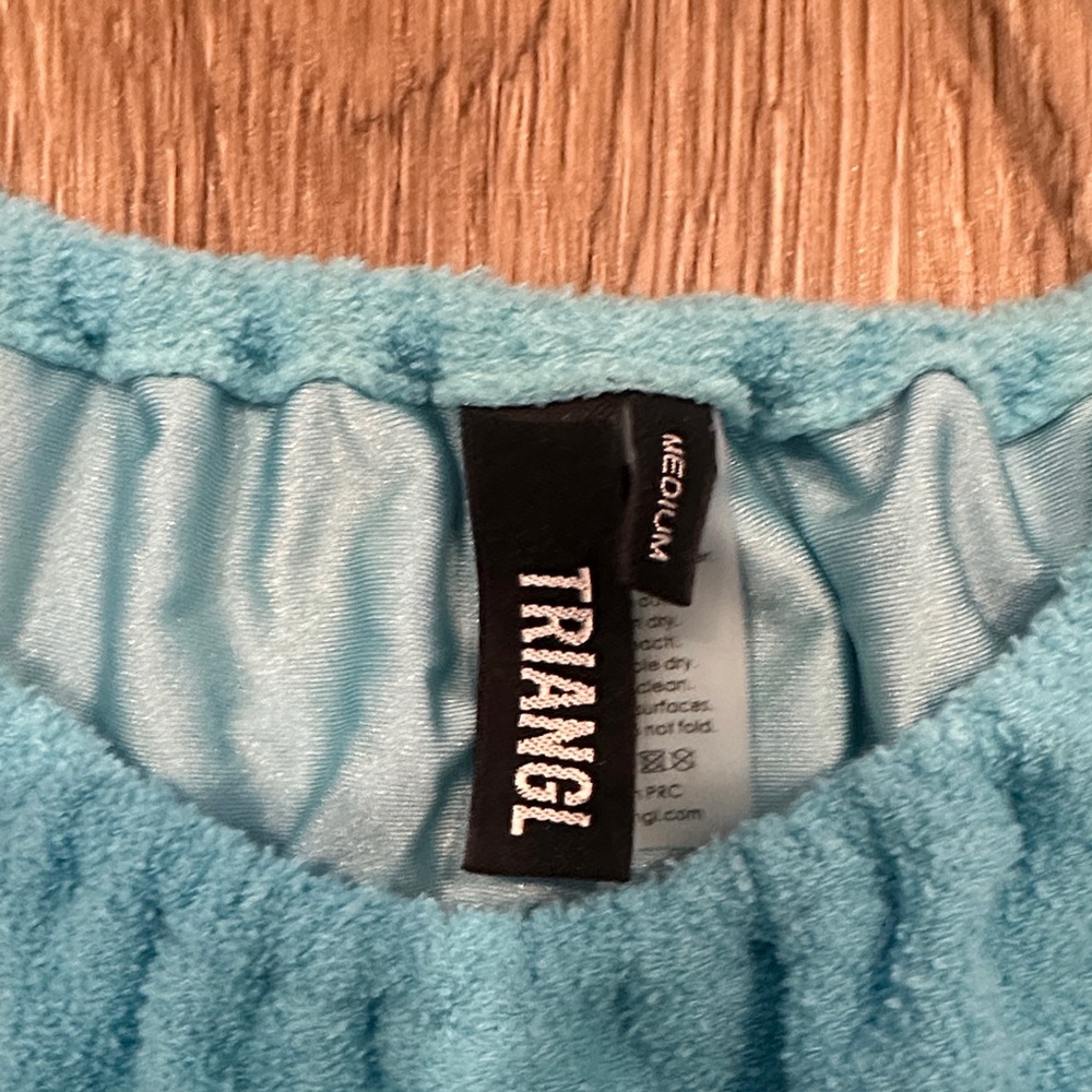 Triangl Swimwear Aqua Blue Strapless Bikini Set with Matching Pouch - Picture 2 of 3